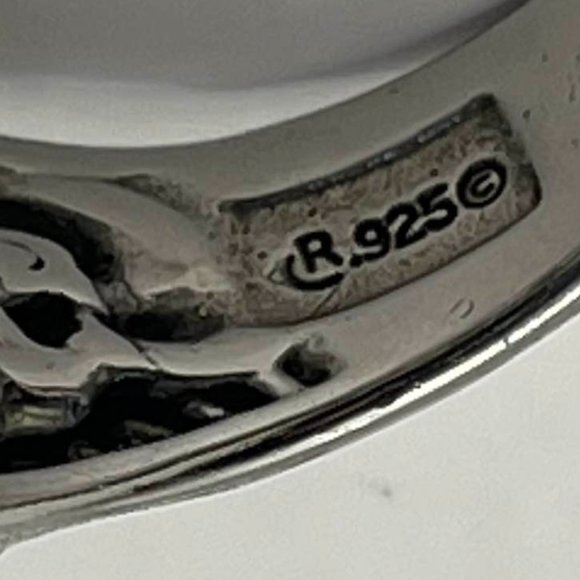 Carolyn Pollack Large Swirly Dome Sterling Silver Designer Ring - approx… - Picture 12 of 13